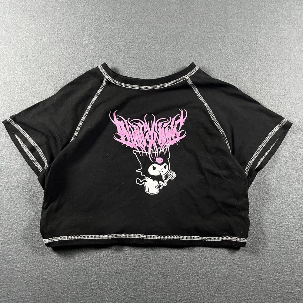 Sanrio Women's Black Crop-top